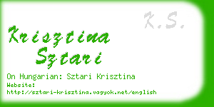 krisztina sztari business card